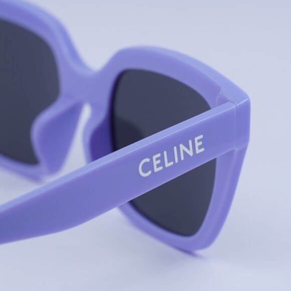Celine CL40198F 78A Sunglasses Lilac Square Frame, Smoke Lenses main image 12
